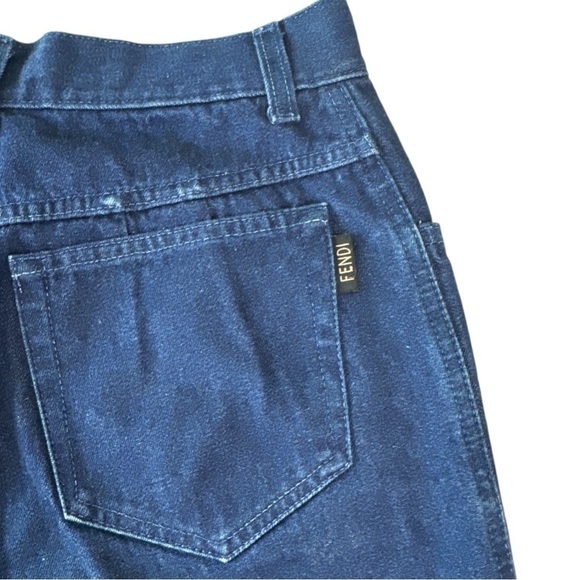 Vintage 90s Fendi Amor Dark Wash Jeans Size 31 - Picture 6 of 10